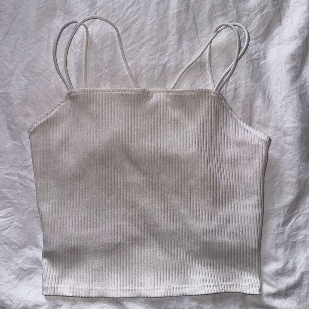 GU White Cropped Tank Top Bought in Japan